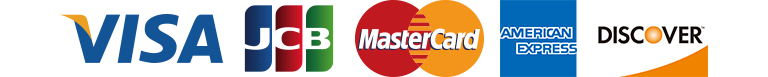 VISA・JCB・MasterCard・AMERICAN EXPRESS・Diners Club・DISCOVER